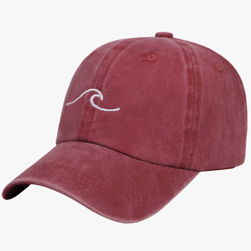 Vintage Embroidered Cap - Wave Design