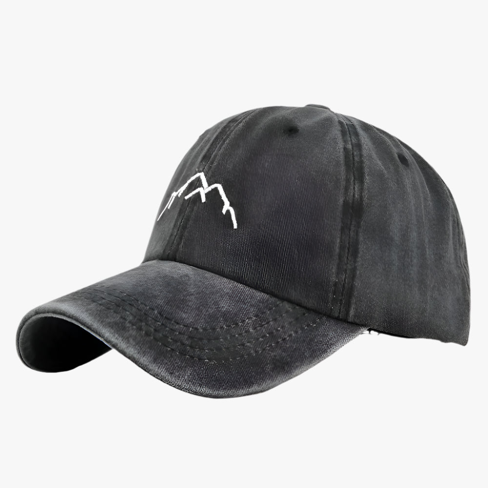 Vintage Embroidered Cap - Mountain Design