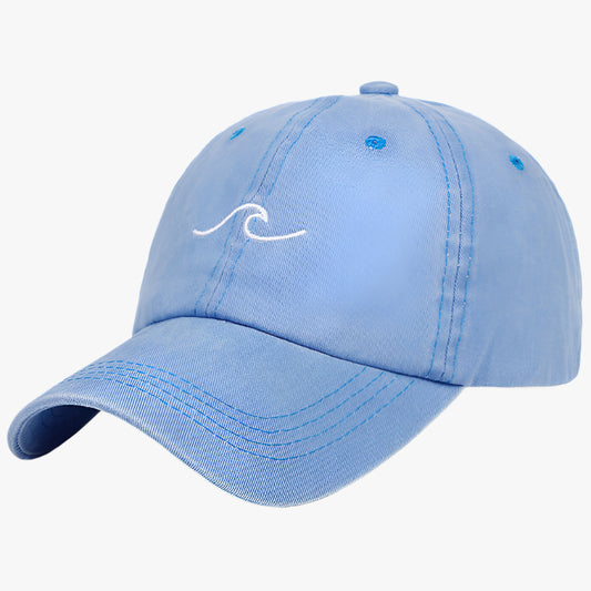 Vintage Embroidered Cap - Wave Design