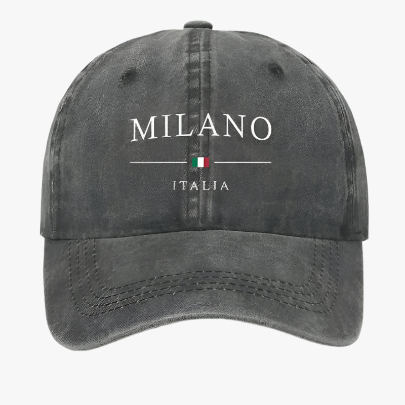 Milano Embroidered Cap – Washed Cotton Streetwear Classic