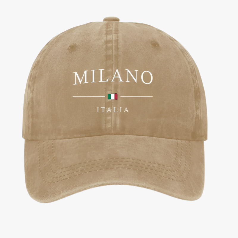 Milano Embroidered Cap – Washed Cotton Streetwear Classic