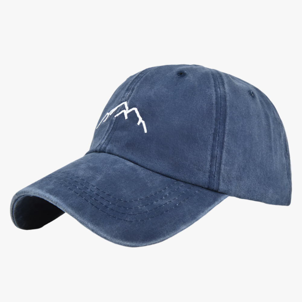Vintage Embroidered Cap - Mountain Design