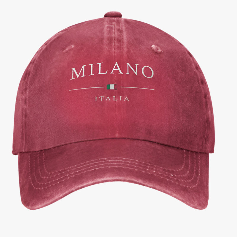 Milano Embroidered Cap – Washed Cotton Streetwear Classic