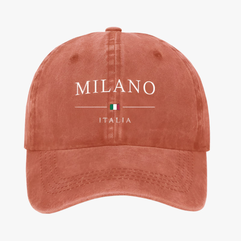 Milano Embroidered Cap – Washed Cotton Streetwear Classic