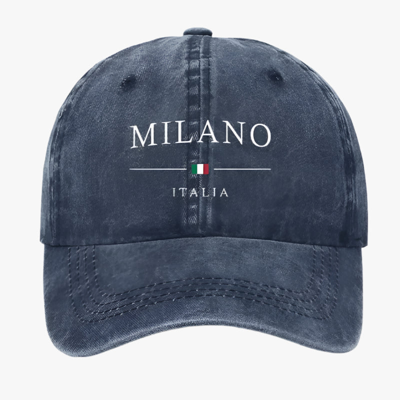 Milano Embroidered Cap – Washed Cotton Streetwear Classic