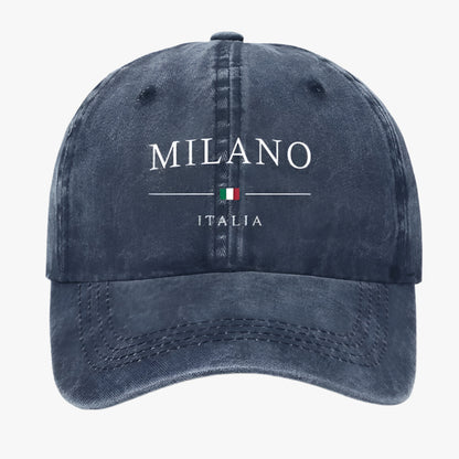 Milano Embroidered Cap – Washed Cotton Streetwear Classic